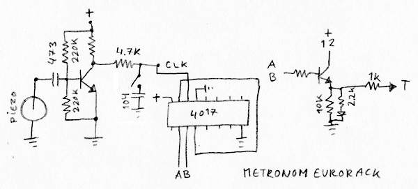 eurorack metronome schematic